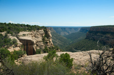 Mesa Verde National Park Colorado USA. There are about 600 cliff dwellings with the National Park.の写真素材