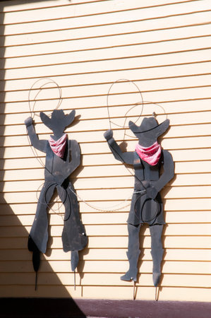 Reminders of the horses and cattle town origin of Durango Colorado USAのeditorial素材