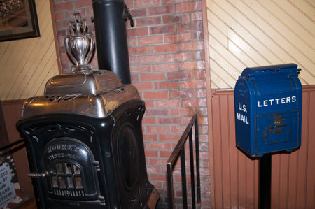 Railway station on the Durango to Silverton Narrow Gauge Railway Colorado USAのeditorial素材