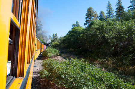 The Narrow Gauge Railway between Durango and Silverton in Colorado USAのeditorial素材