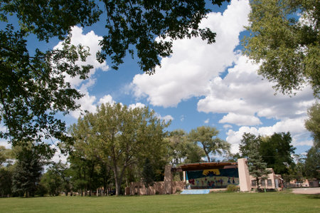 Theatre in the park in Taos New Mexico USAの写真素材