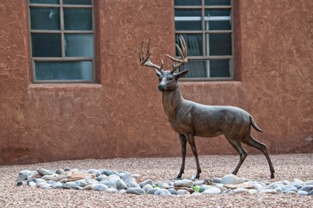 The Creative City of Santa Fe In New Mexico with its multitude of Galleries and Sculptureのeditorial素材
