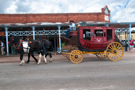 Tombstone in Arizona where the Gunfight at the OK Corral was fought in the USA. It is called the Town too tough to die.のeditorial素材