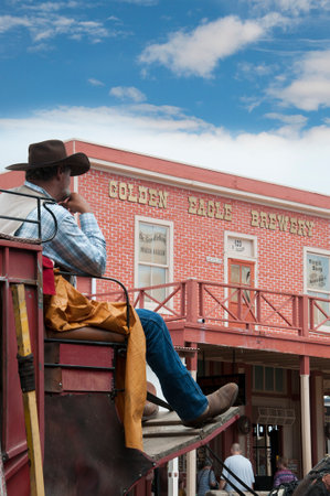Tombstone in Arizona where the Gunfight at the OK Corral was fought in the USA. It is called the Town too tough to die.のeditorial素材