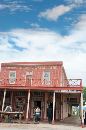 Tombstone in Arizona where the Gunfight at the OK Corral was fought in the USA. It is called the Town too tough to die.のeditorial素材