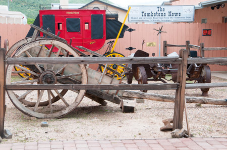 Tombstone in Arizona where the Gunfight at the OK Corral was fought in the USA. It is called the Town too tough to die.のeditorial素材