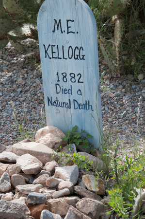 Boot Hill cemetery in Tombstone Arizona USAのeditorial素材
