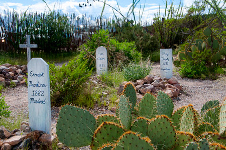 Boot Hill cemetery in Tombstone Arizona USAのeditorial素材