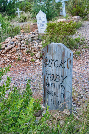 Boot Hill cemetery in Tombstone Arizona USAのeditorial素材