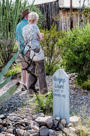 Boot Hill cemetery in Tombstone Arizona USAのeditorial素材