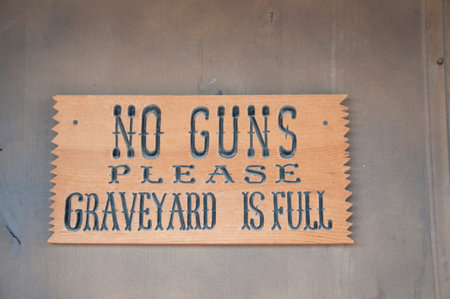 Tombstone in Arizona where the Gunfight at the OK Corral was fought in the USA.の写真素材