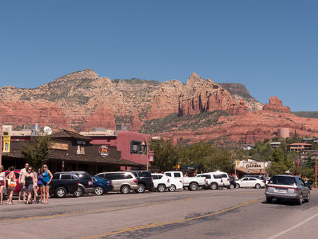 Main Street in Sedona Arizona USAのeditorial素材