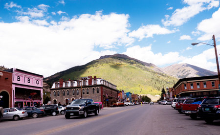 Main Street in Silverton Colorado USAのeditorial素材