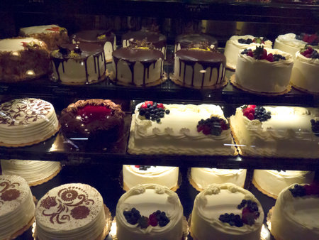 Cakes on Display in Shop in Taos New mexicoのeditorial素材