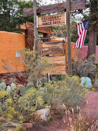 Garden Gallery in Madrid New Mexico USAのeditorial素材