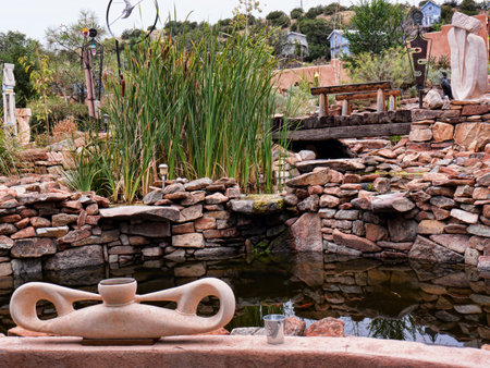 Garden Gallery in Madrid New Mexico USAのeditorial素材