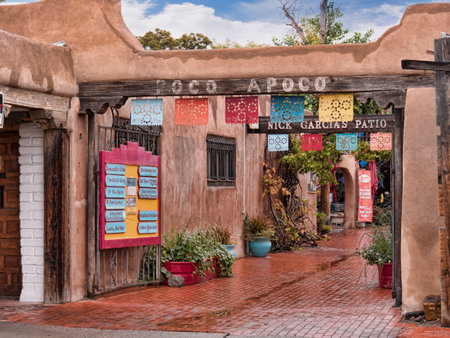 Old Town of Albuquerque with its many galleries in New Mexico USAのeditorial素材