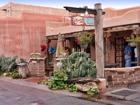 Old Town of Albuquerque with its many galleries in New Mexico USAのeditorial素材