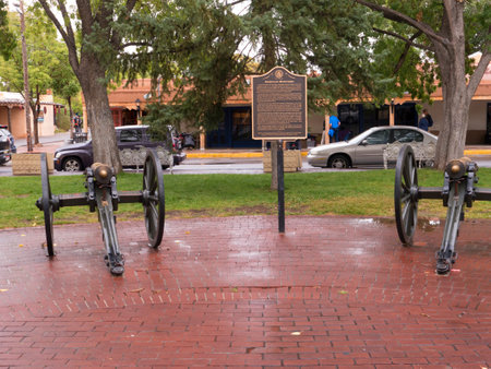 American Civil War Guns in the Town Park in Albuquerque New Mexico USAのeditorial素材