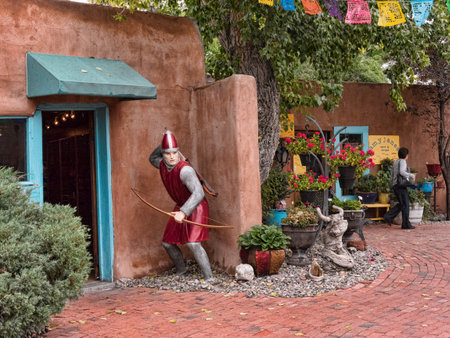 Old Town of Albuquerque with its many galleries in New Mexico USAのeditorial素材