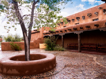 Old Town of Albuquerque with its many galleries in New Mexico USAのeditorial素材