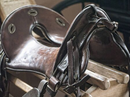 Western Saddle in Tombstone Arizona USAの写真素材