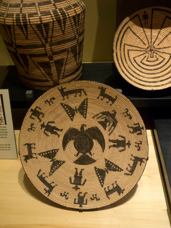 Basketware in the Phoenix Museum In Arizona USAのeditorial素材