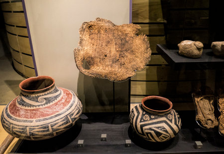 Pottery in the Phoenix Museum In Arizona USAのeditorial素材