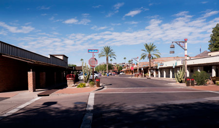 Main Street of Old Scottsdale in Arizona USAのeditorial素材