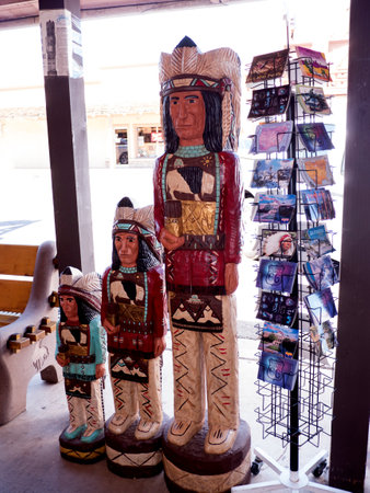 Wooden Statues in Street in Scottsdale Arizona USAのeditorial素材