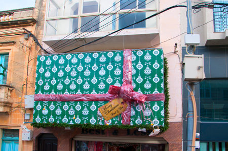 Ancient buildings in the capital city of Valletta on the island of Maltaのeditorial素材