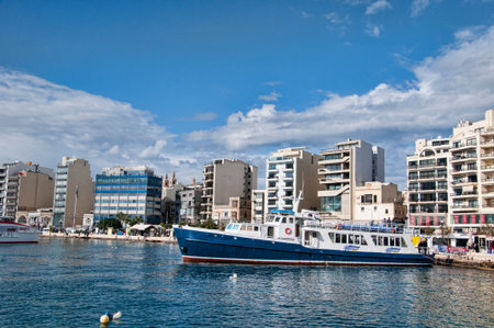 Harbour in Sliema Creek On the Island of Malta