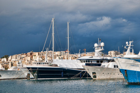 Harbour in Sliema Creek On the Island of Maltaのeditorial素材