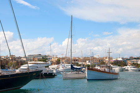 Harbour in Sliema Creek On the Island of Maltaのeditorial素材