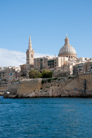 The Capital City of Valletta on the Island of Maltaのeditorial素材