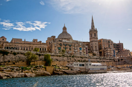 The Capital City of Valletta on the Island of Maltaのeditorial素材