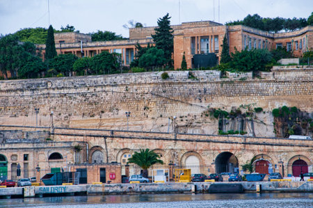 Grand harbour in Valletta on the Island of Maltaのeditorial素材