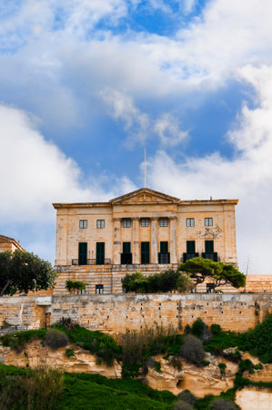 Grand Harbour in Valletta on the island of Maltaのeditorial素材