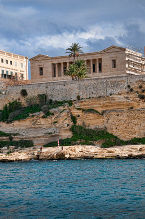 Grand Harbour in Valletta on the island of Maltaのeditorial素材
