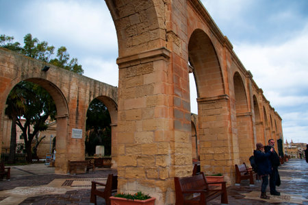 Upper Barrakka Gardens in Valletta Maltaのeditorial素材