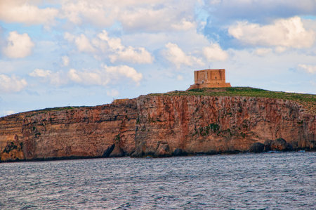 Fortress on the Maltese island of Cominoのeditorial素材