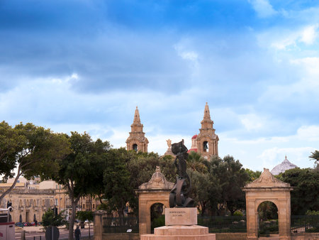 Public gardens in Valletta on the Island of Maltaのeditorial素材