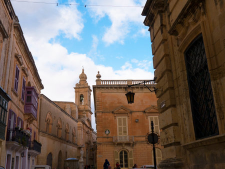 Mdina the Silent City on the island of Maltaのeditorial素材