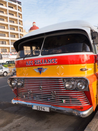 Old bus now a gift shop in Sliema Maltaのeditorial素材