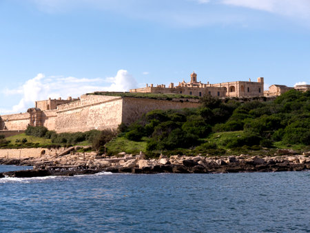 Fortifications around the Grand Harbour in Valletta on the island of Maltaのeditorial素材