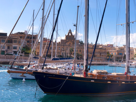 Marina in Valletta on the island of Maltaのeditorial素材