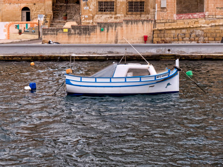 Fortifications around the Grand Harbour in Valletta on the island of Maltaのeditorial素材