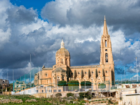 Gothic church on the island of Gozo Maltaのeditorial素材