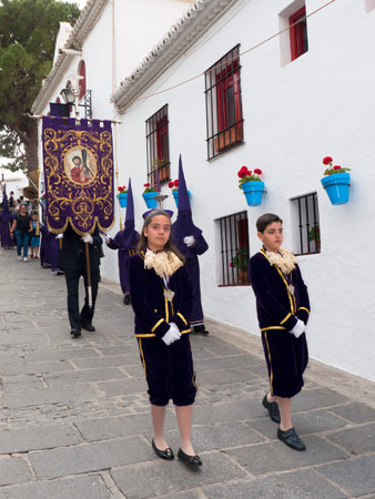 Easter processions in Mijas one of the most beautiful 'white' villages of the Southern Spain