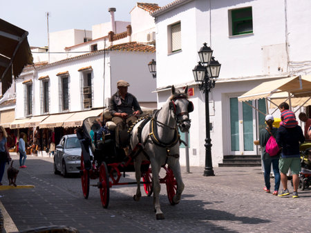 Mijas is one of the most beautiful 'white' villages of Andalucia. It is in the Alpujarra mountains above the coastのeditorial素材